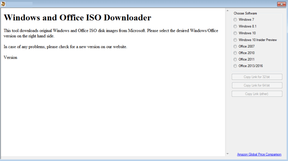 Windows ISO Downloader Tool